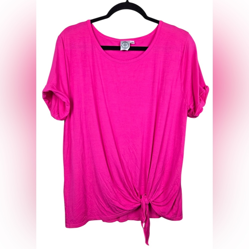 Silver Wishes Pink Tie Front Women's Top💕